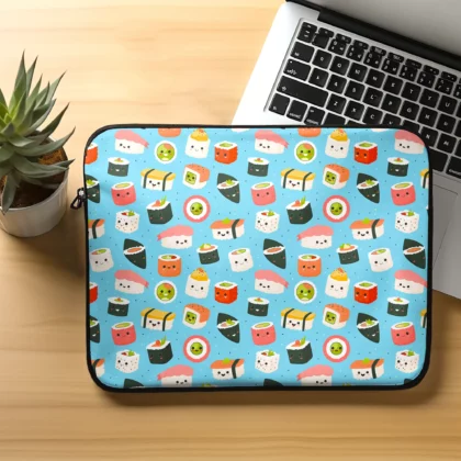 sushi pattern kawaii laptop, macbook sleeve