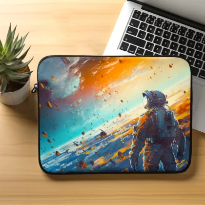 Astronaut in space galaxy sleeve, laptop cover
